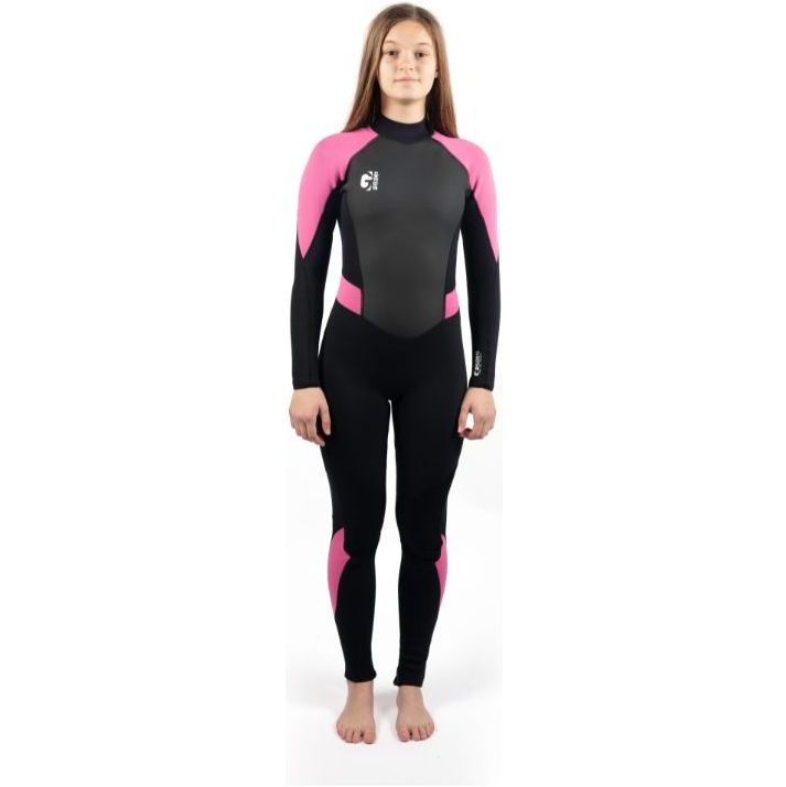 2025 Gul Junior Chicas G-Force 3mm Flatlock Neopreno GF1308-B7 - Black / Pink
